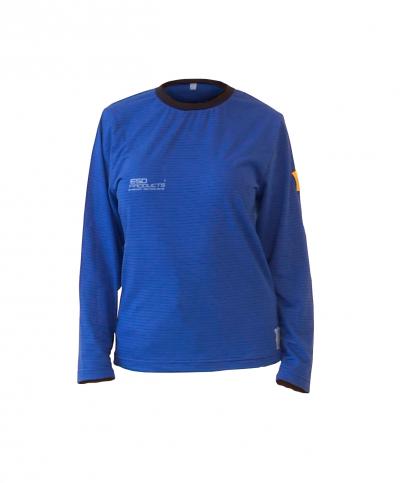 ESD T-Shirt ALKO Style Royal Blue Unisex XS Antistatic Clothing ESD Garment